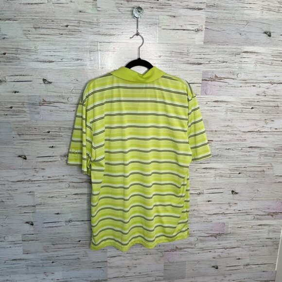 PGA tour yellow striped golf shirt XL top polo - Picture 6 of 10